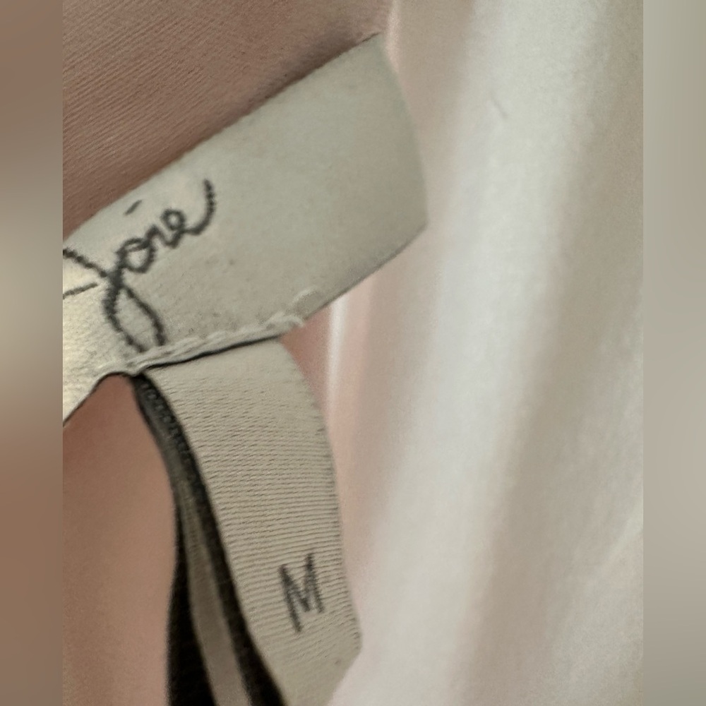 NEW Joie Tie Bow Long Puffed Sleeve Silk Blouse Medium $278 Retail - Picture 11 of 11